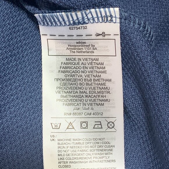 Adidas Mens Blue 1/4 Zip Sweatshirt Size 2XL NWT Golf Sports - Picture 9 of 11